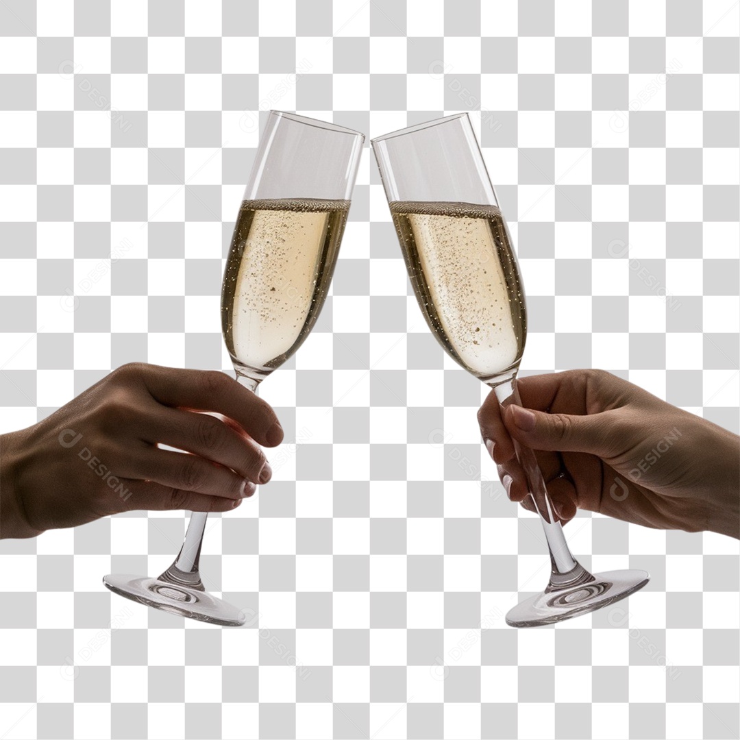 Elemento 3D Brinde de Ano Novo PNG Transparente