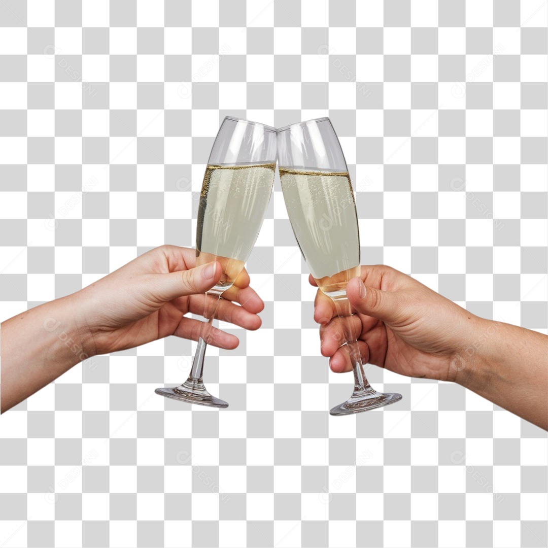 Elemento 3D Brinde de Ano Novo PNG Transparente