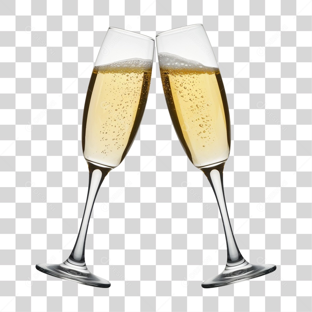 Elemento 3D Brinde de Ano Novo PNG Transparente