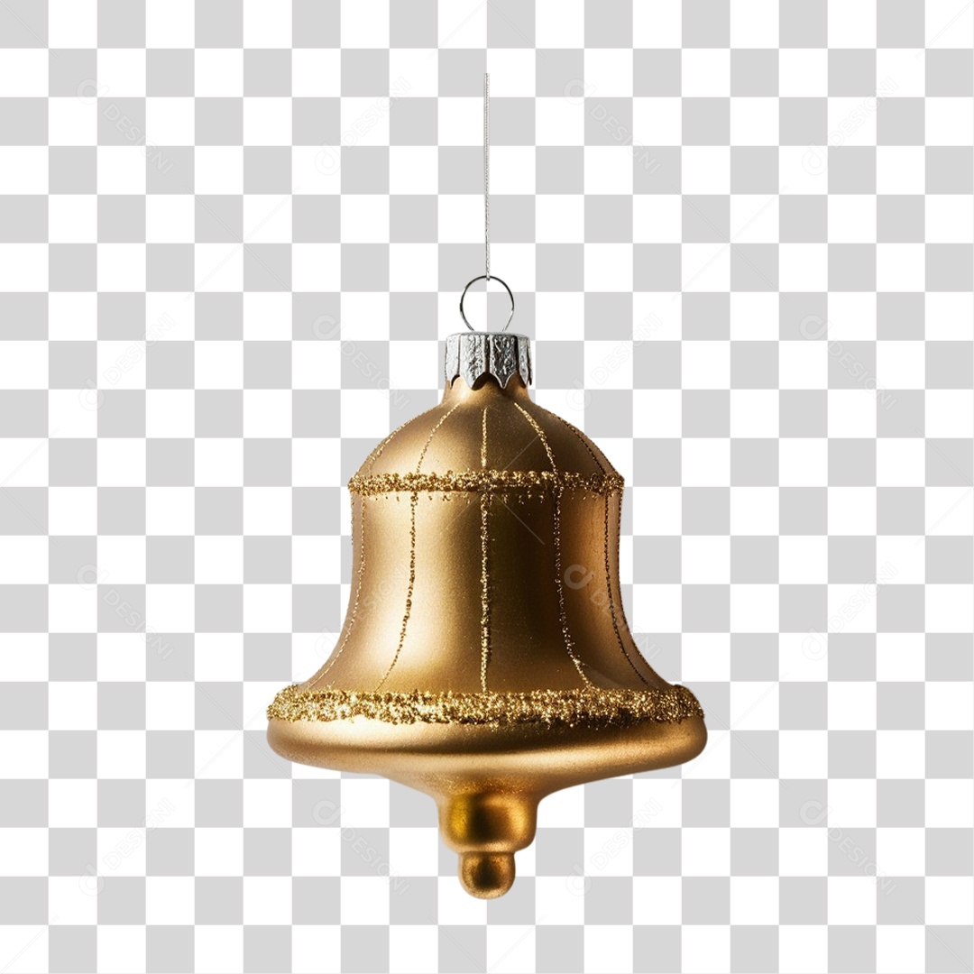 Elemento 3D Decoração Enfeites de Natal Sino PNG Transparente