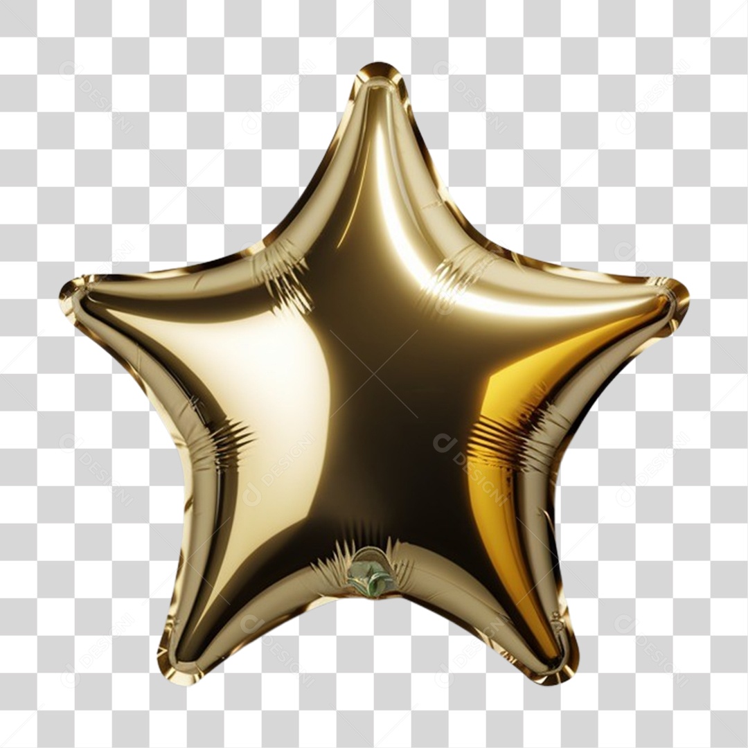 3D Element Christmas Decoration Star PNG Balloon Transparent