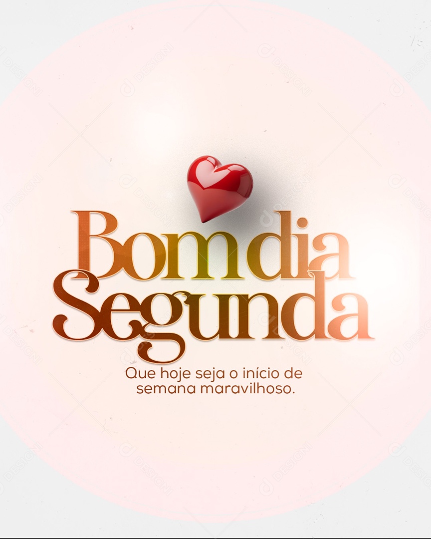Frase Motivacional Bom Dia Segunda Social Media PSD Editável