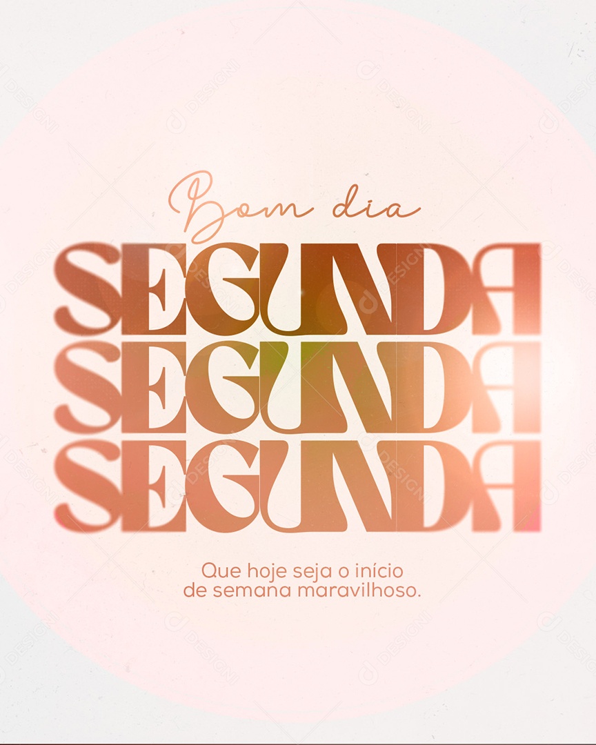 Frase Motivacional Bom Dia Segunda Social Media PSD Editável
