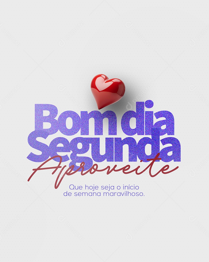 Frase Motivacional Bom Dia Segunda Social Media PSD Editável