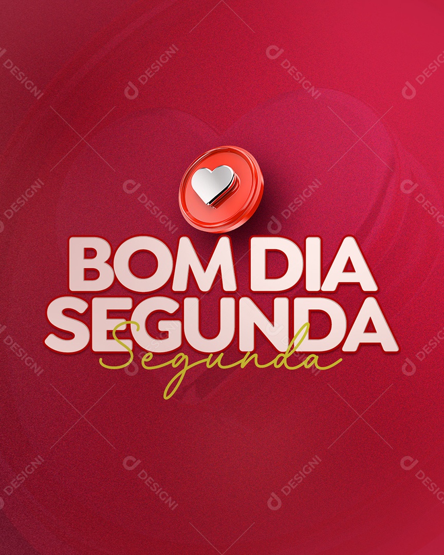 Frase Motivacional Bom Dia Segunda Social Media PSD Editável