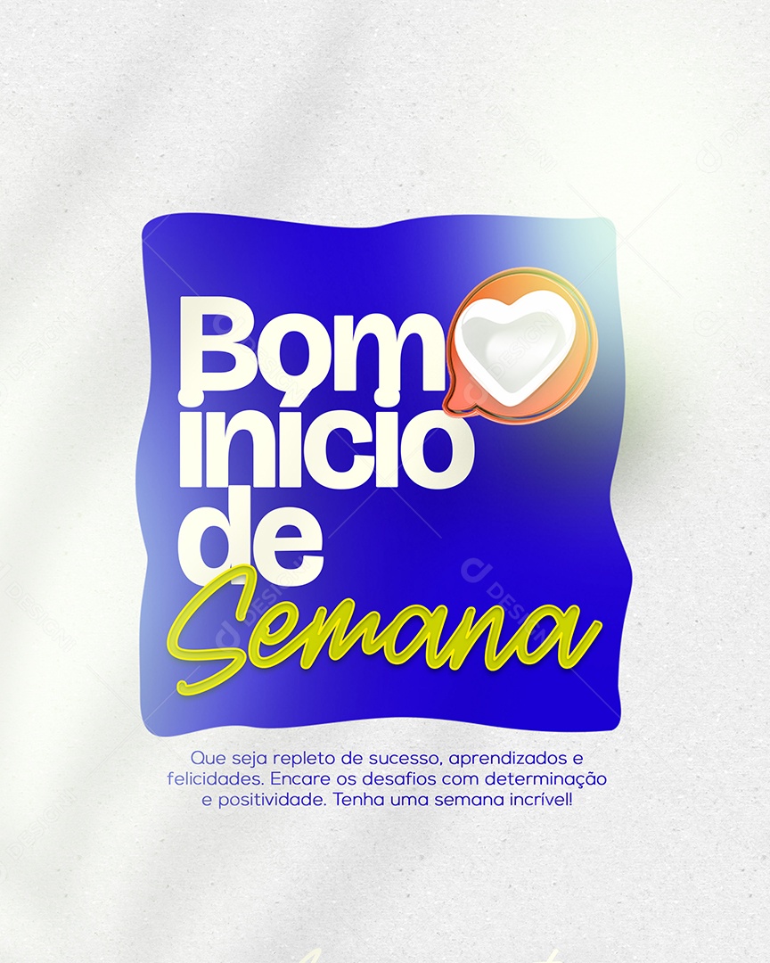 Bom Início de Semana Social Media PSD Editável