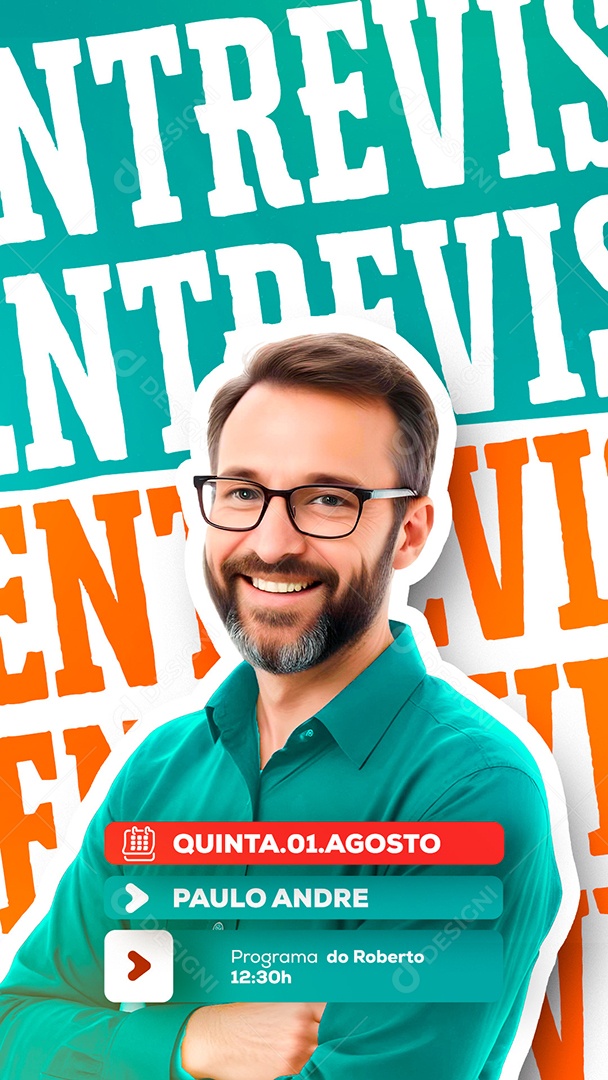 Story Entrevista Paulo André Programa do Roberto Social Media PSD Editável
