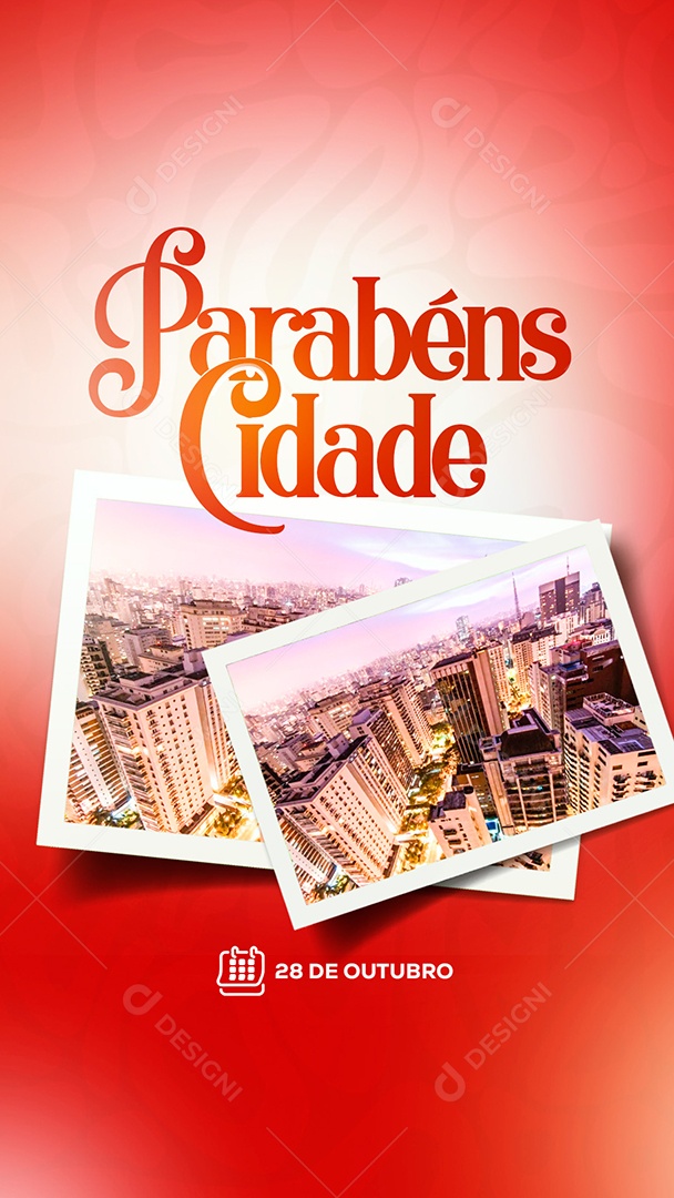 Story Parabéns Cidade Social Media PSD Editável