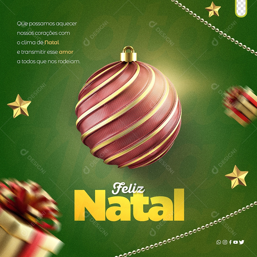 Feliz Natal Social Media PSD Editável