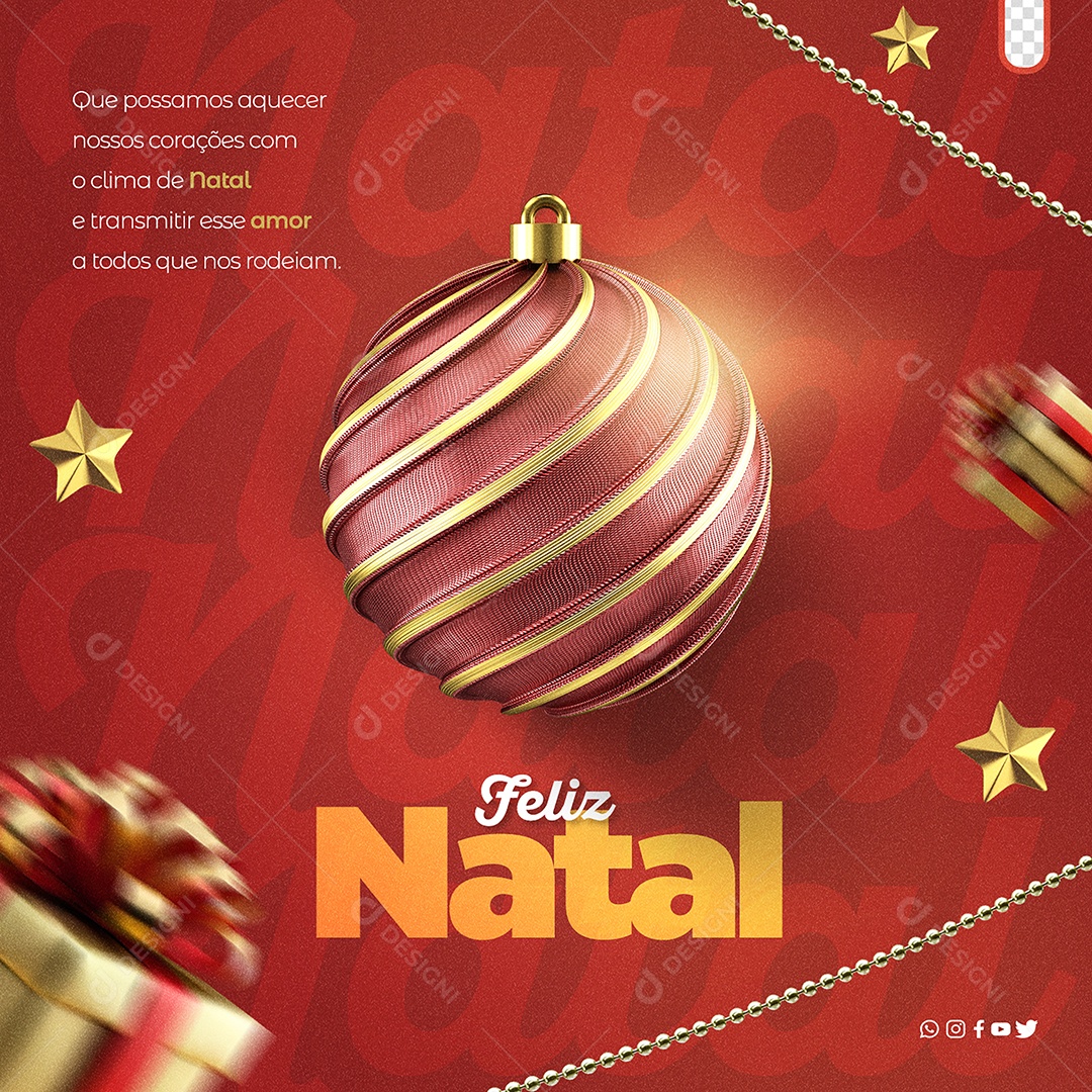 Feliz Natal Social Media PSD Editável