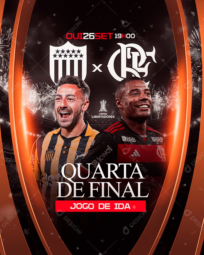 Feed Flyer Jogo De Futebol Social Mídia PSD Editável