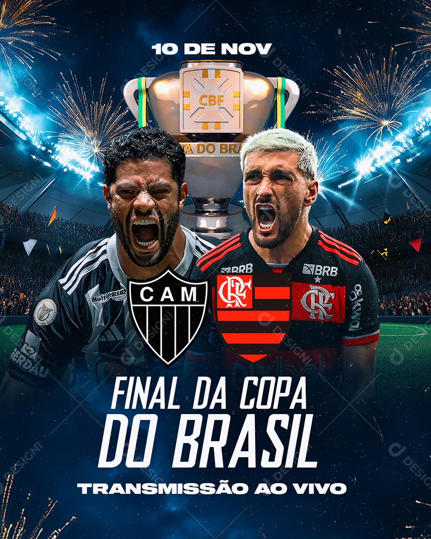 Feed Flyer Jogo De Futebol Social Mídia PSD Editável