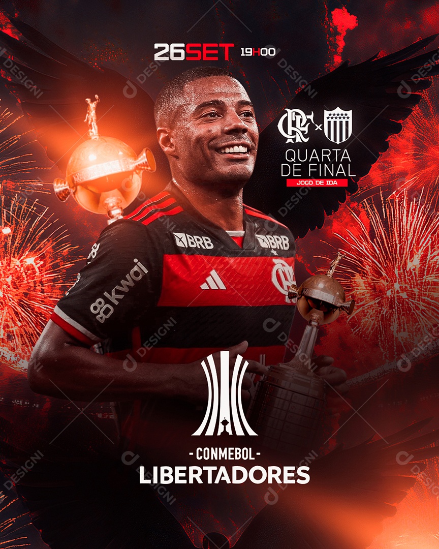 Feed Flyer Jogo De Futebol Social Mídia PSD Editável