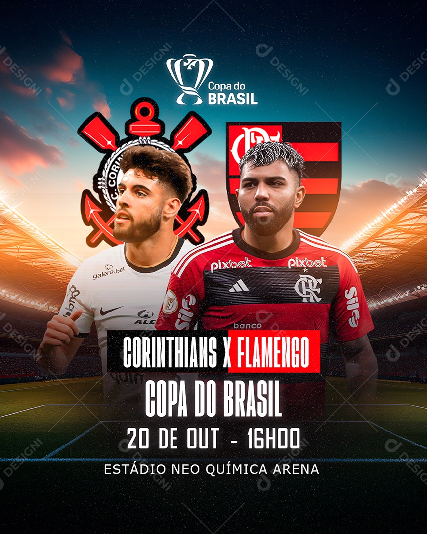 Feed Flyer Jogo De Futebol Social Mídia PSD Editável