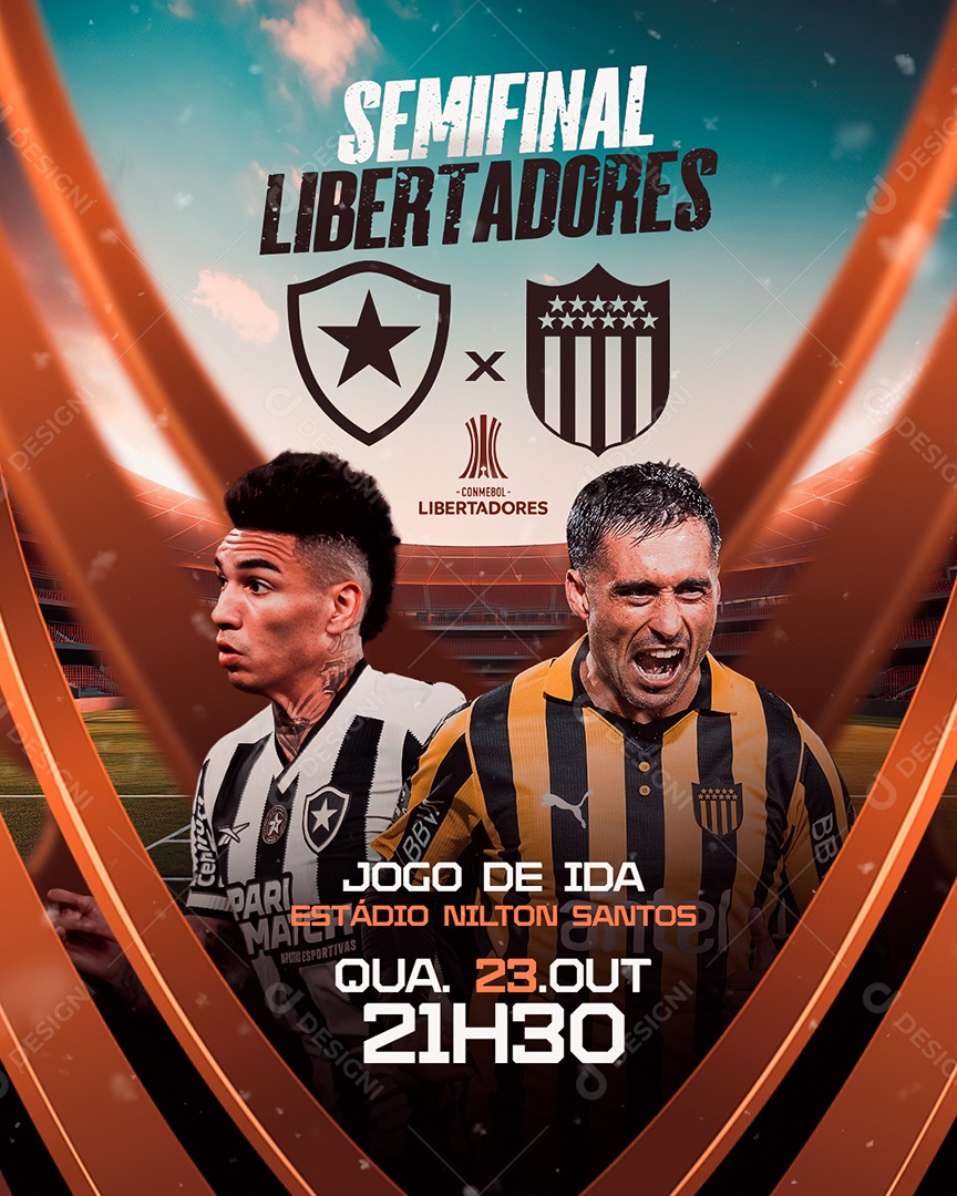 Feed Flyer Jogo De Futebol Social Mídia PSD Editável