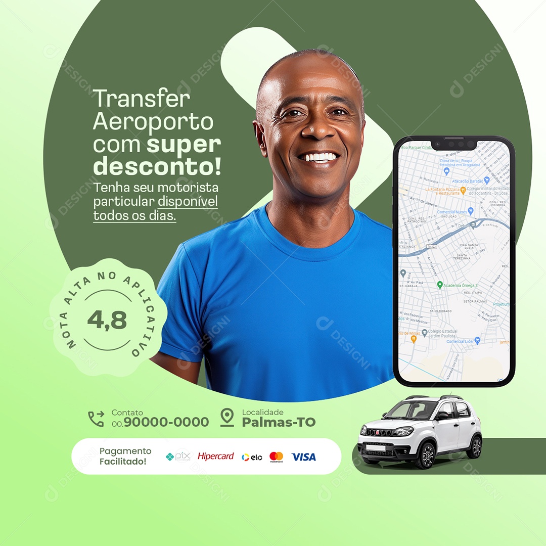 Uber Pagamento Facilitado Social Media PSD Editável