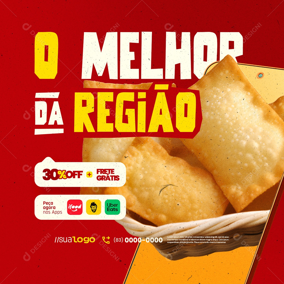 Pastelaria O Melhor da Região Social Media PSD Editável