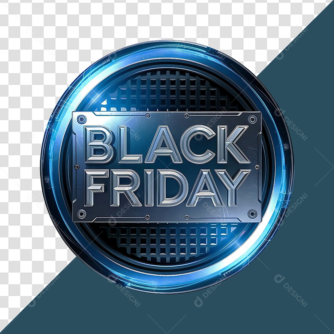 Black Friday Selo 3D para Composição PSD