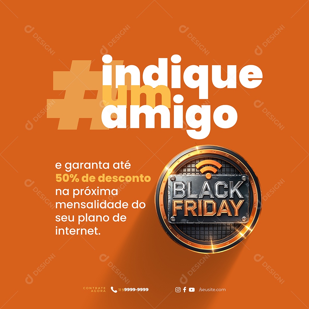 Black Friday Internet Indite A Friend Social Media PSD Editable