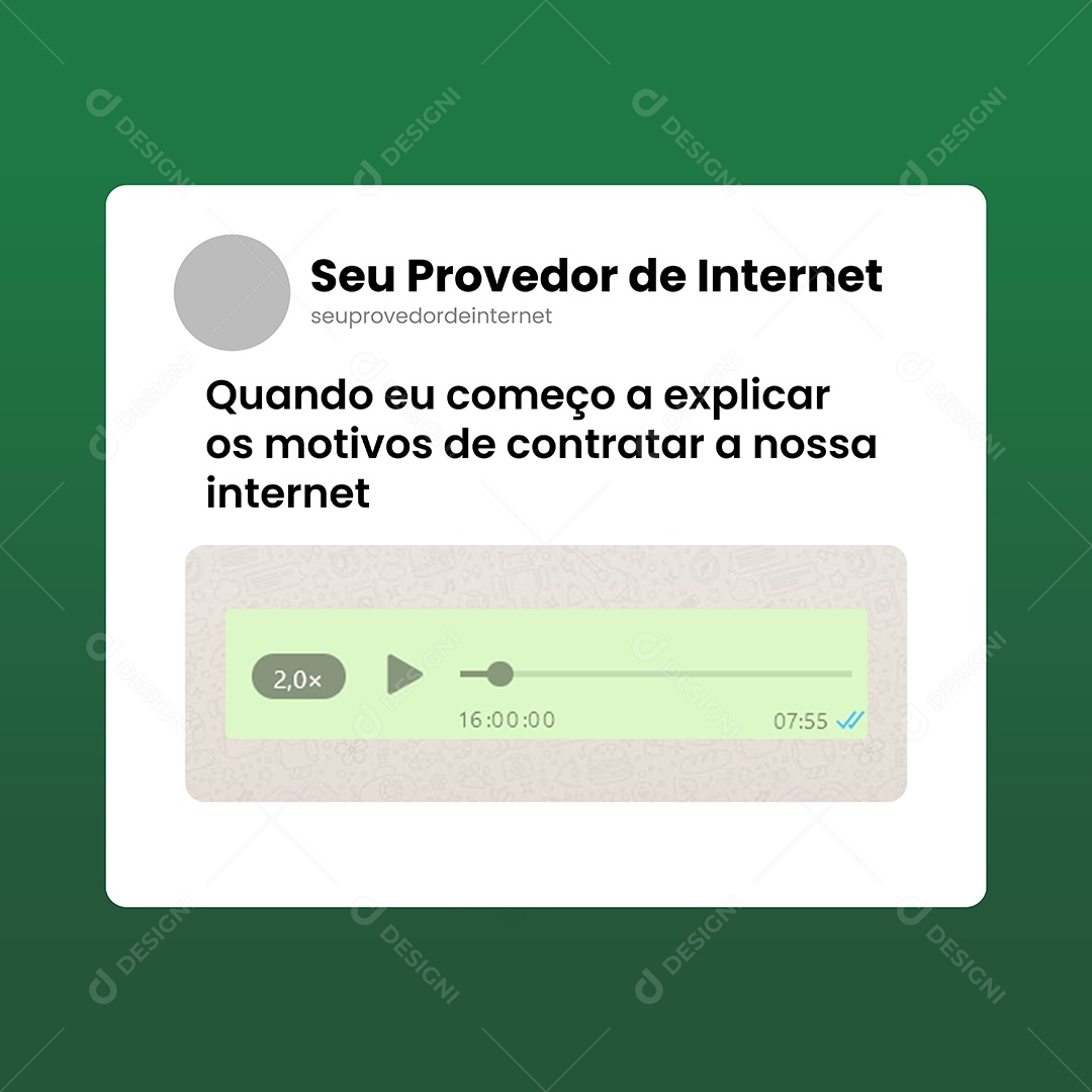 Seu Provedor de Internet Certo Social Media PSD Editável