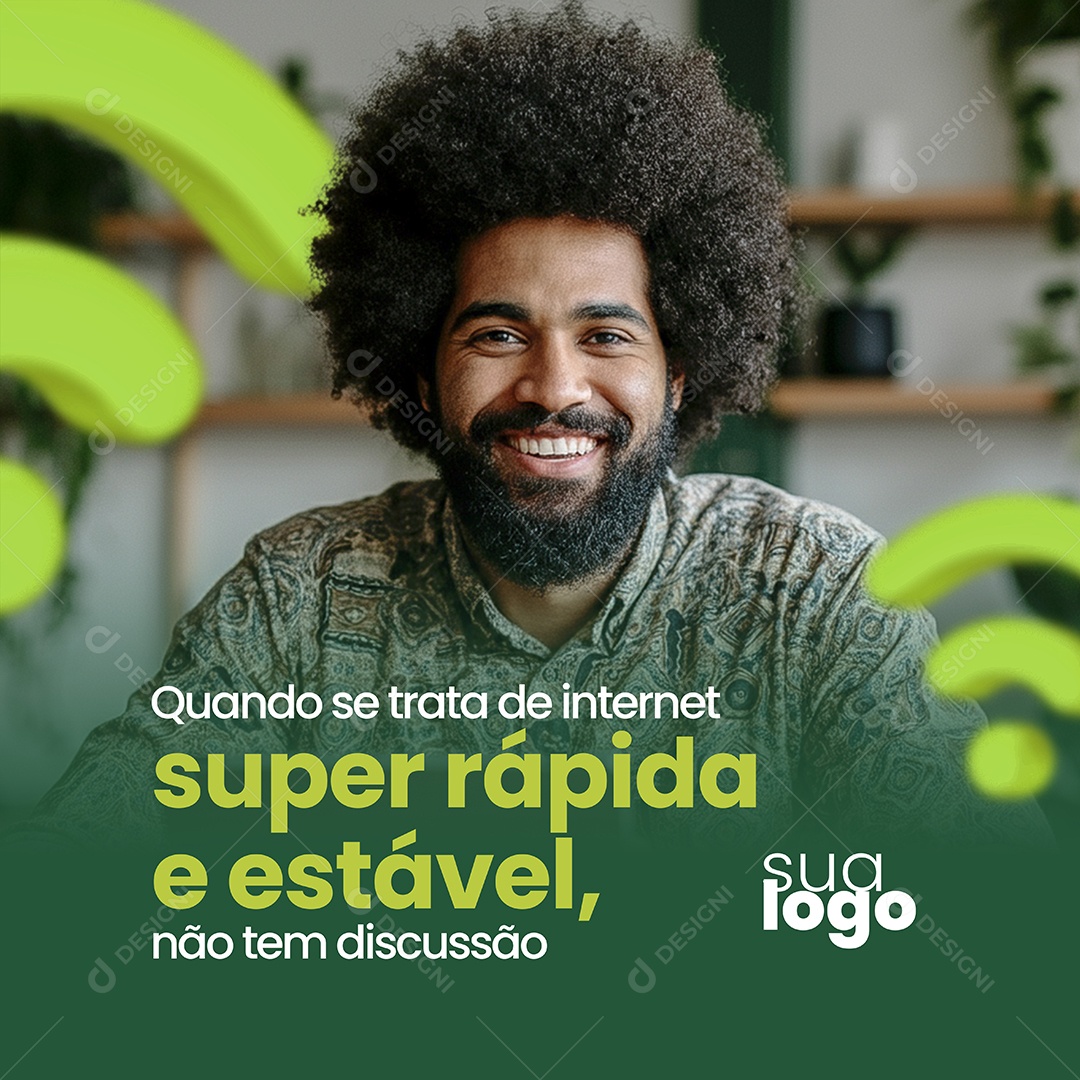 Internet Super Rápida Social Media PSD Editável