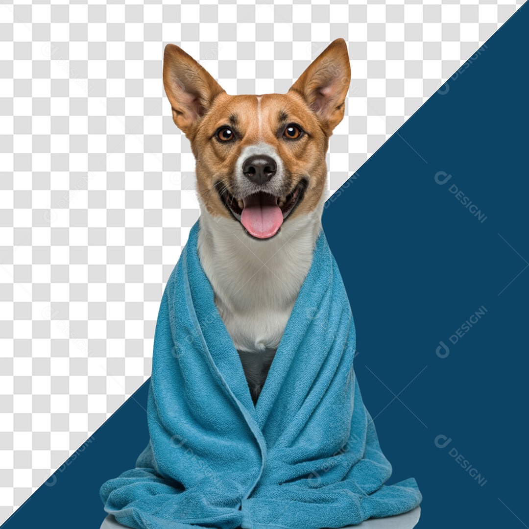 Cachorro De Toalha para Composição PSD