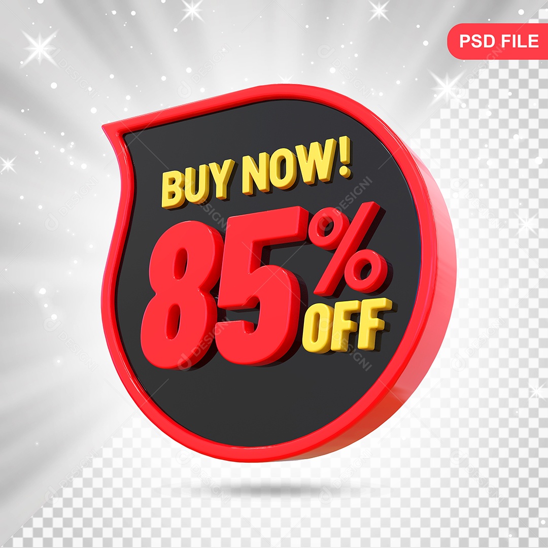 Desconto 85% Colorido Compre Agora Elemento 3D Para Composição PSD