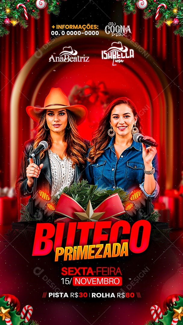 Story Flyer Natalino Buteco Primezada Social Media PSD Editável