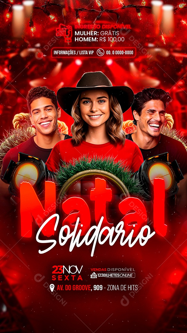 Story Flyer Natalino Natal Solidário Social Media PSD Editável