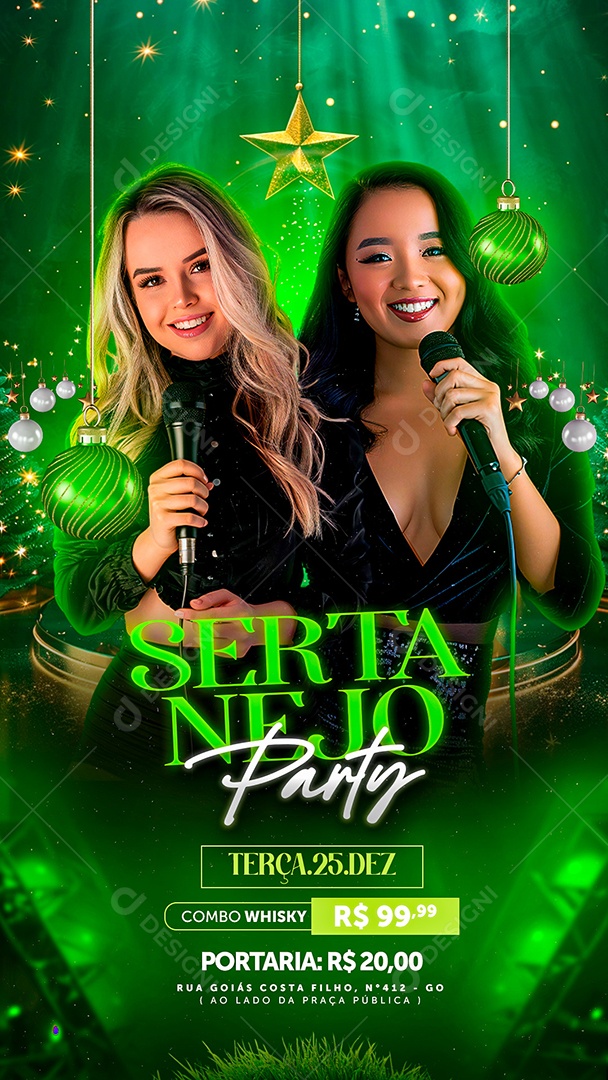 Story Flyer Shows Christmas Social Media PSD Editable