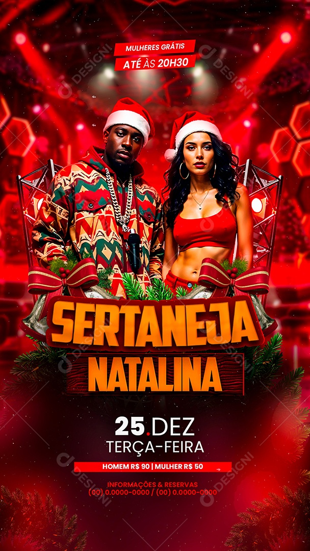Story Flyer Sertaneja Natalina Social Media PSD Editável