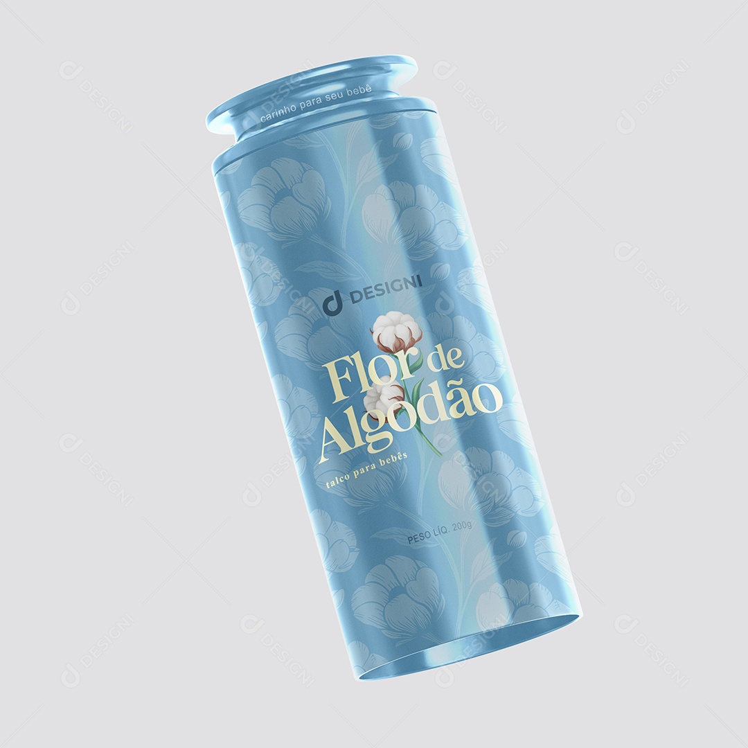 Mockup Frasco Talco PSD Editável