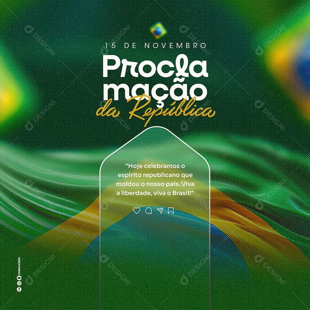 Proclamação da República 19 de Novembro Social Media PSD Editável