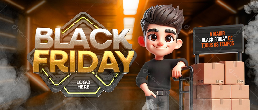 Banner Black Friday Social Mídia PSD Editável