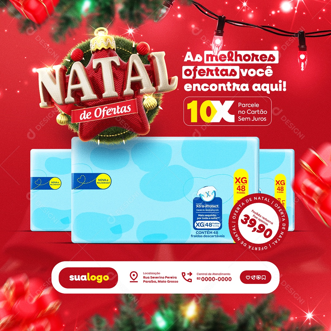 Farmácia Natal de Ofertas As Melhores Ofertas Social Media PSD Editável