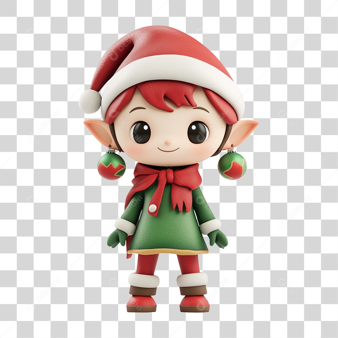 Personagem Duende Natal PNG Transparente
