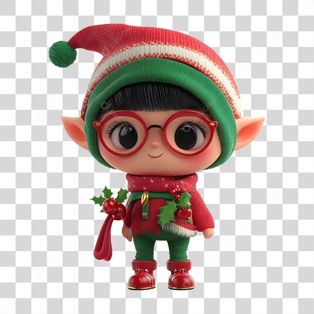 Personagem Duende Natal PNG Transparente