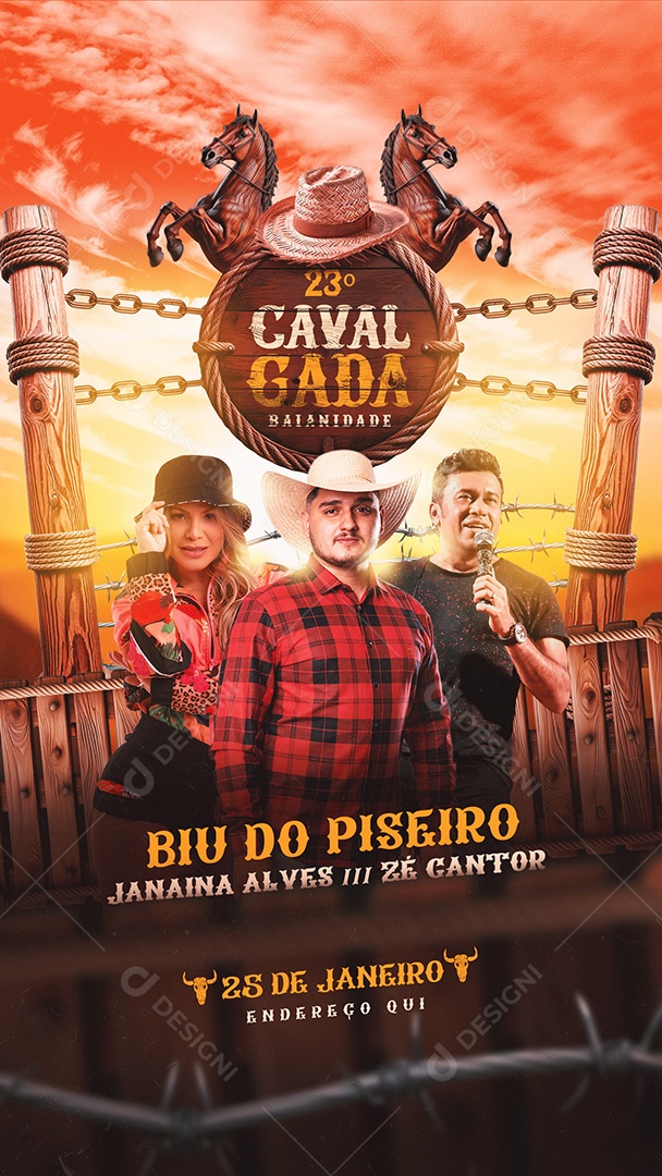 Flyer Story Cavalgada Social Media PSD Editável