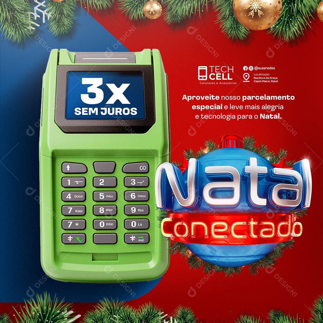Christmas Connected Electronic Shop Enjoy our Social Media PSD Editable