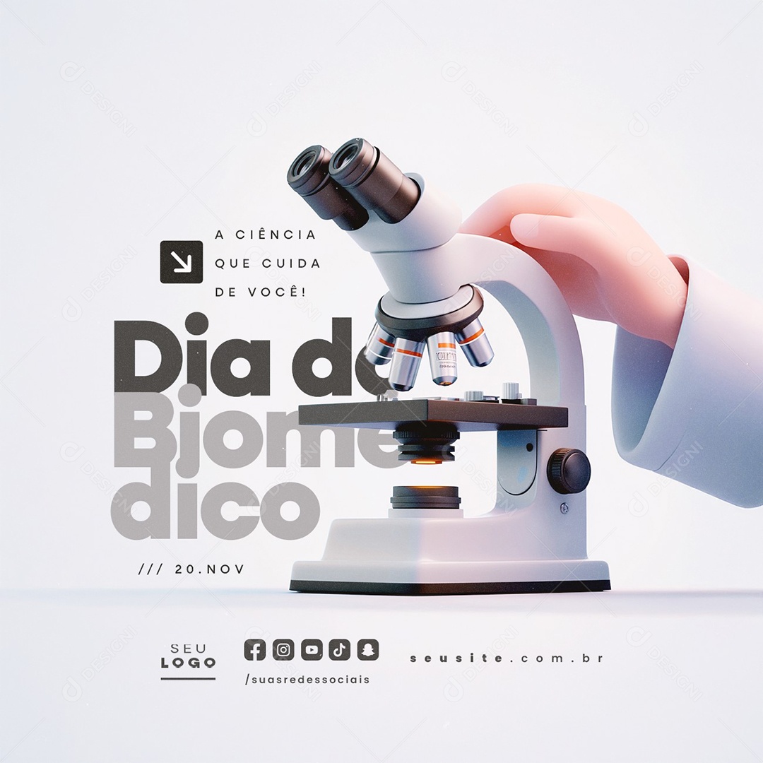Dia do Biomédico 20 de Novembro Social Media PSD Editável