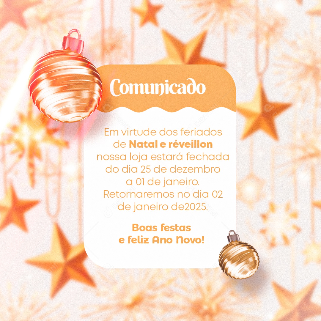 Story Comunicado Lojas Social Media PSD Editável