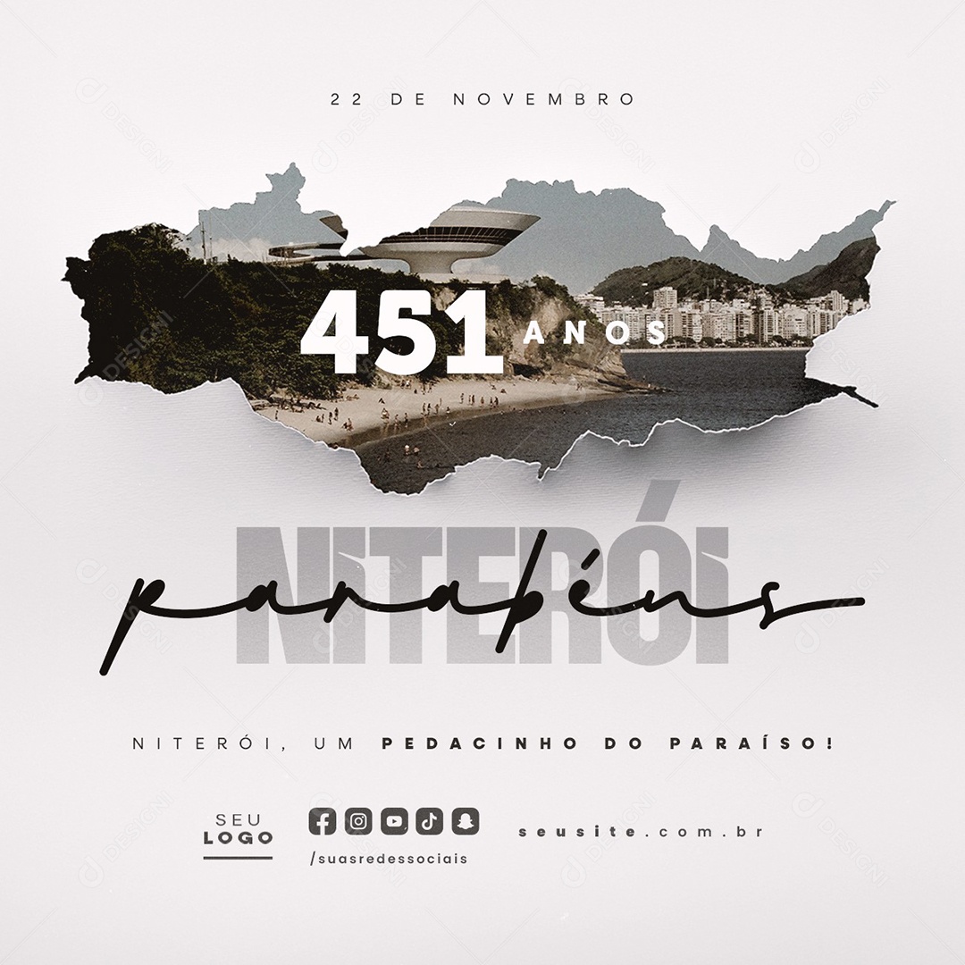 Social Media Aniversário de Niterói 22 de Novembro PSD Editável