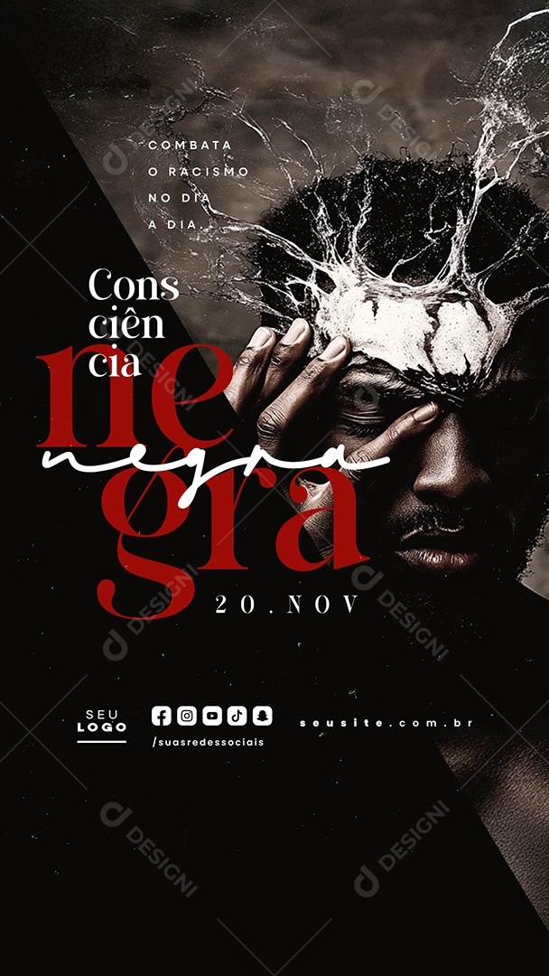 Story Dia da Consciência Negra 20 de Novembro Social Media PSD Editável