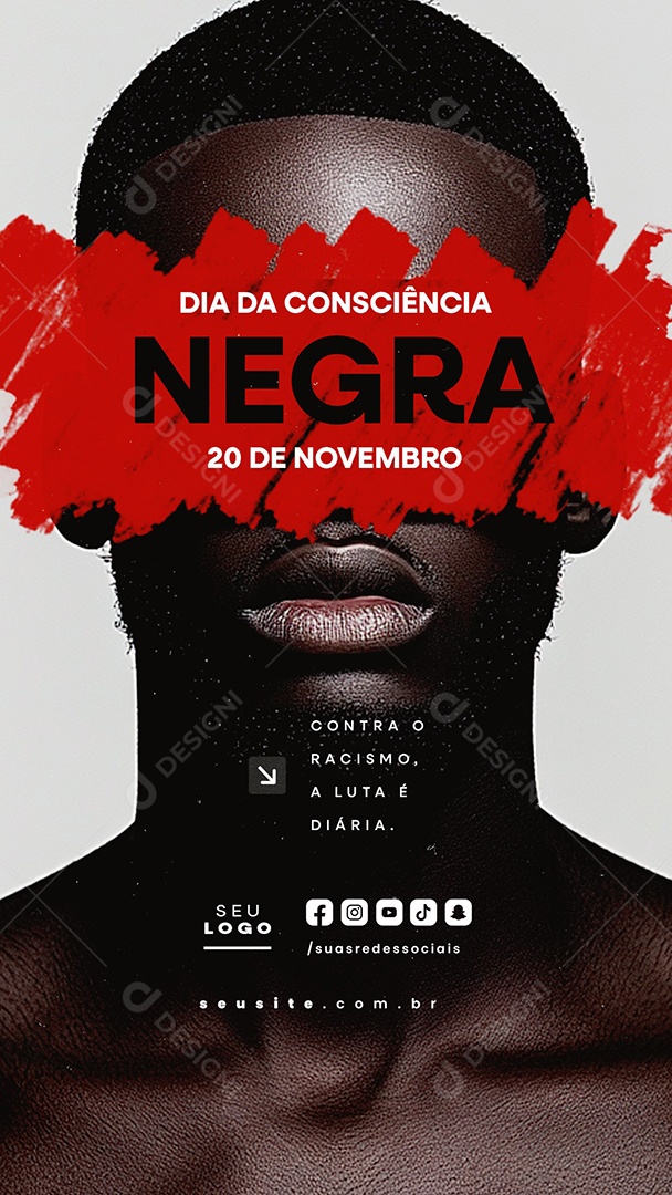 Story Dia da Consciência Negra 20 de Novembro Social Media PSD Editável