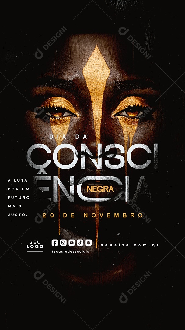 Story Dia da Consciência Negra 20 de Novembro Social Media PSD Editável