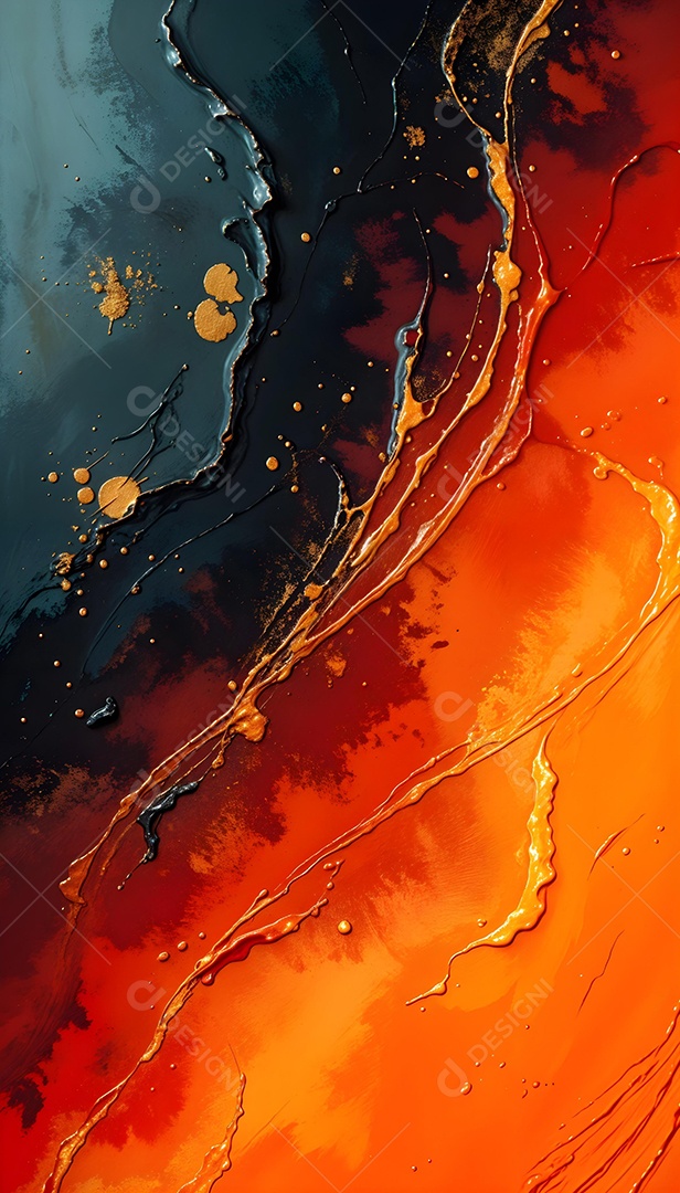 Pinceladas de textura rica com cores profundas