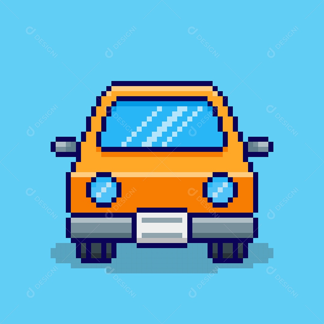 Carro Amarelo Vetor EPS