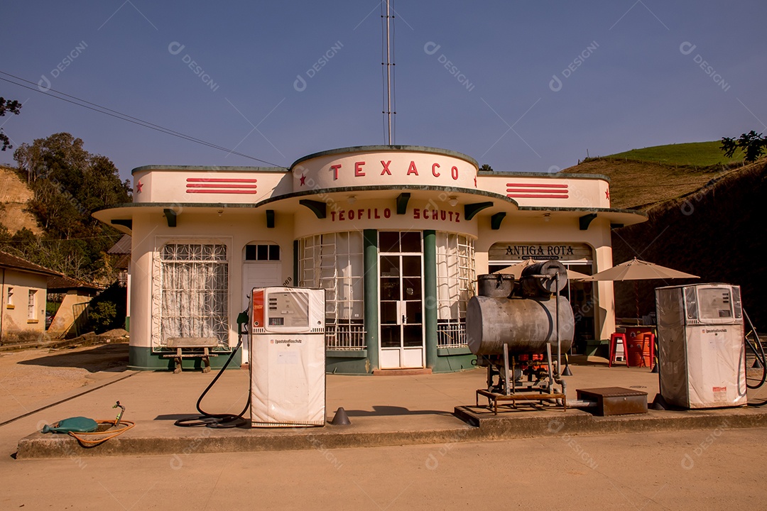 Antigo posto de gasolina vintage em Santa Catarina Brasil