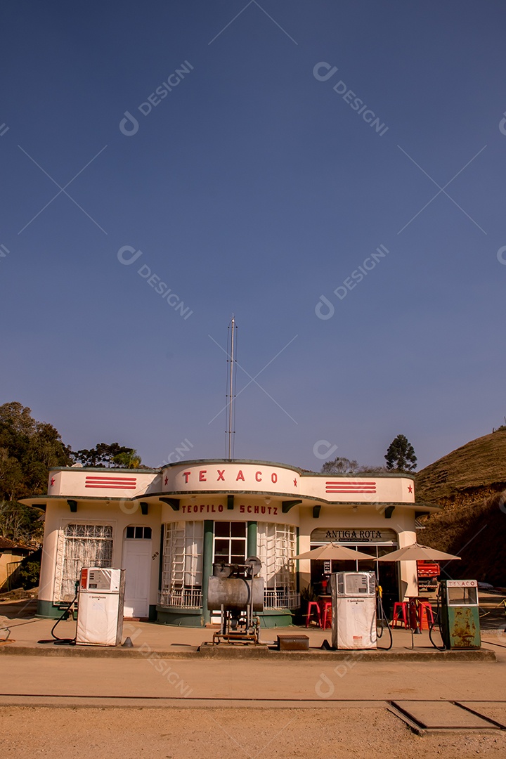 Antigo posto de gasolina vintage em Santa Catarina Brasil