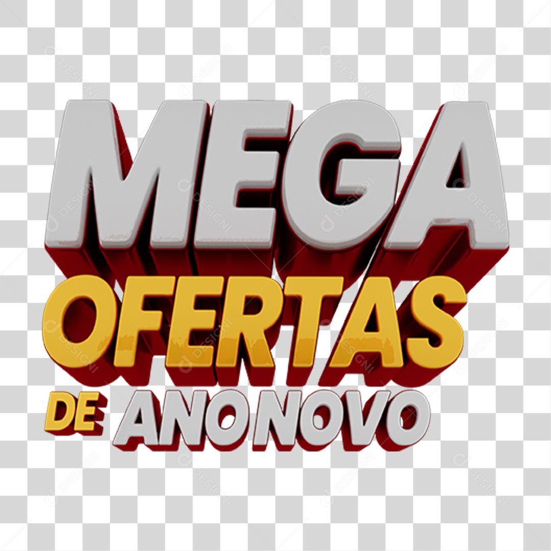 Selo 3D Mega Ofertas PNG Transparente